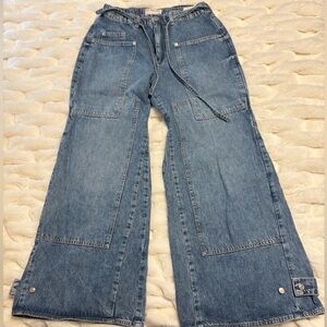 We The Free CRVY Outlaw Wide Leg Jeans, Size Medium